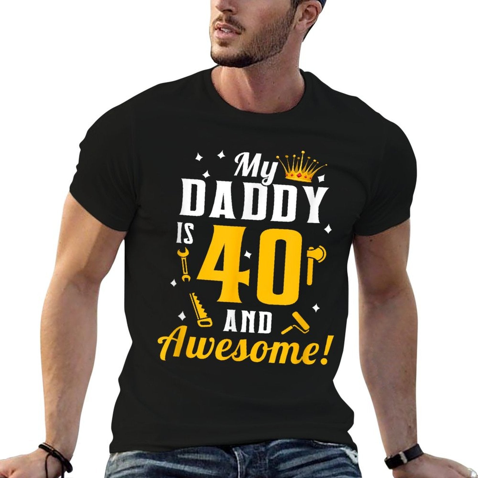Dad 40th Birthday My Daddy Is 40 And Awesome 40th Birthday  Breathable T-Shirt