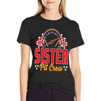 Race Car Birthday Party Matching Family Sister Pit Crew  Slim-fit Cut T-Shirt