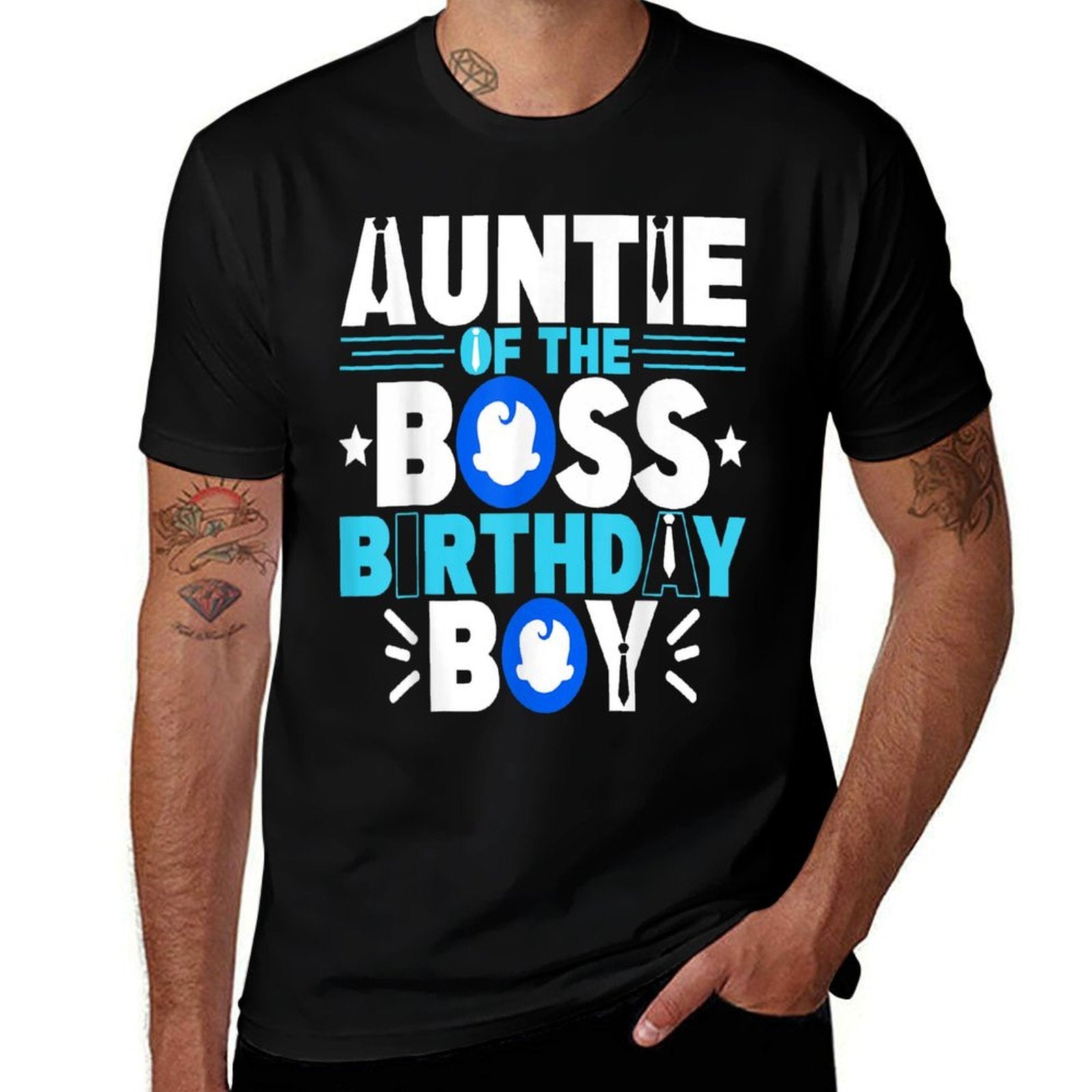 Auntie Of The Boss Birthday Boy Baby Decor Family Matching  Affordable Price T-Shirt