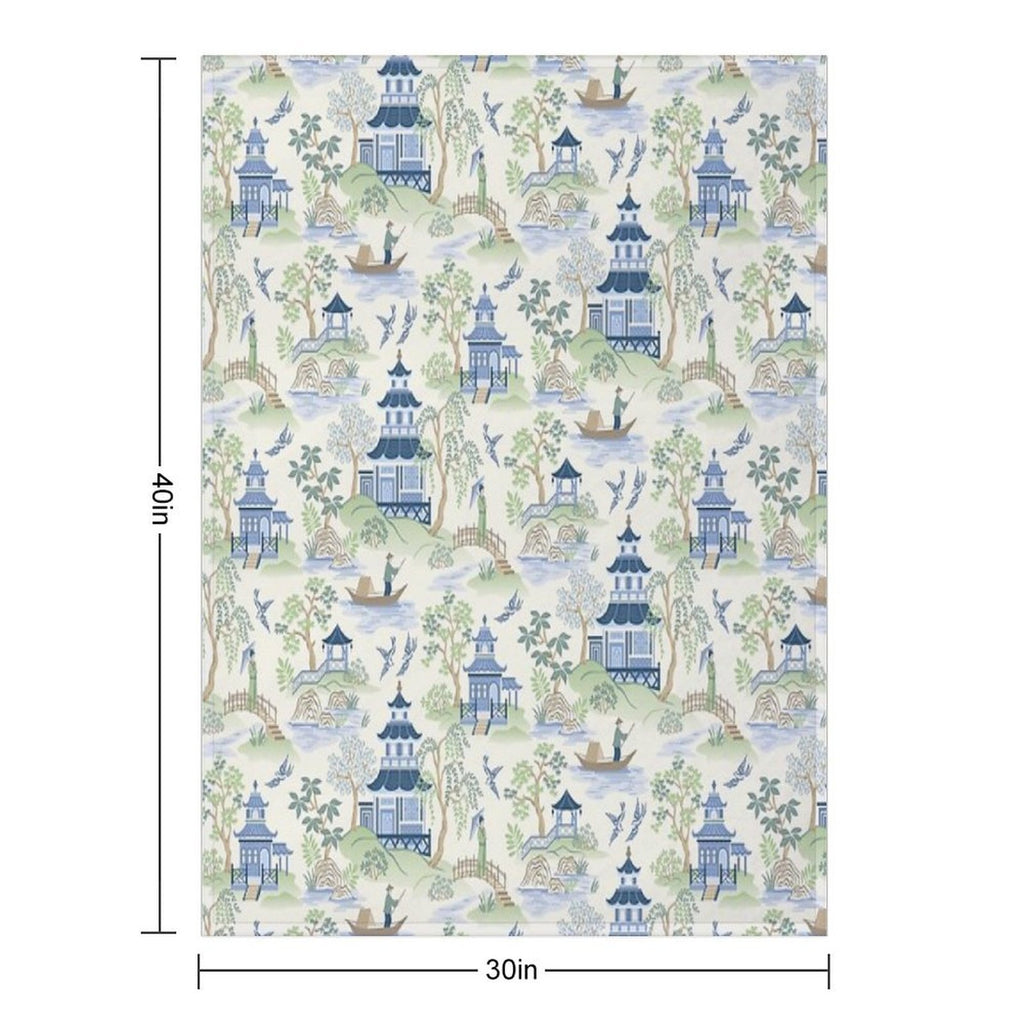 Chinoiserie Versatility Throw Blanket