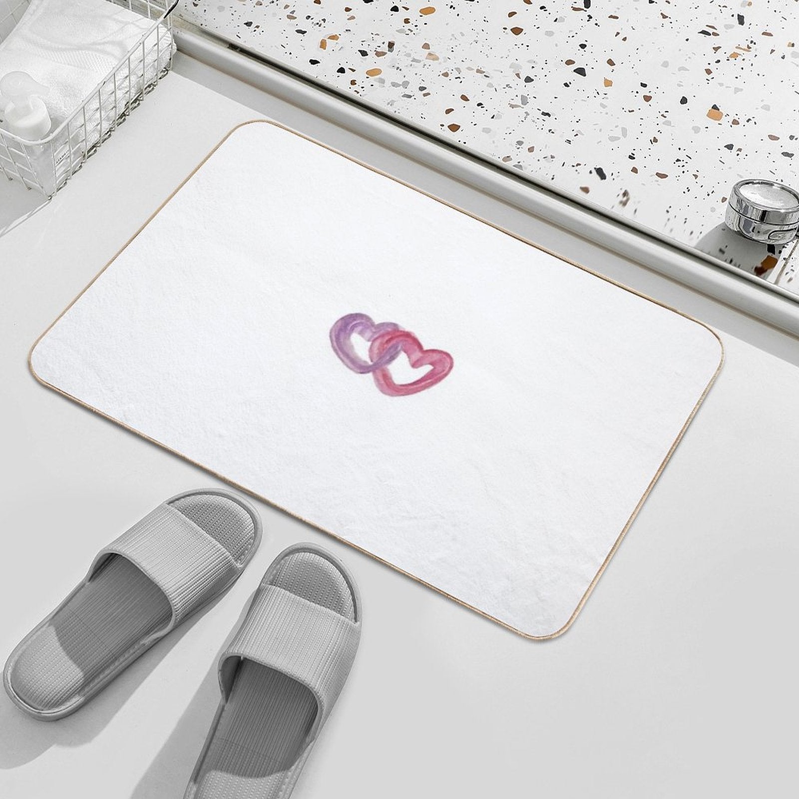 Heart Link Durable Bath Mat