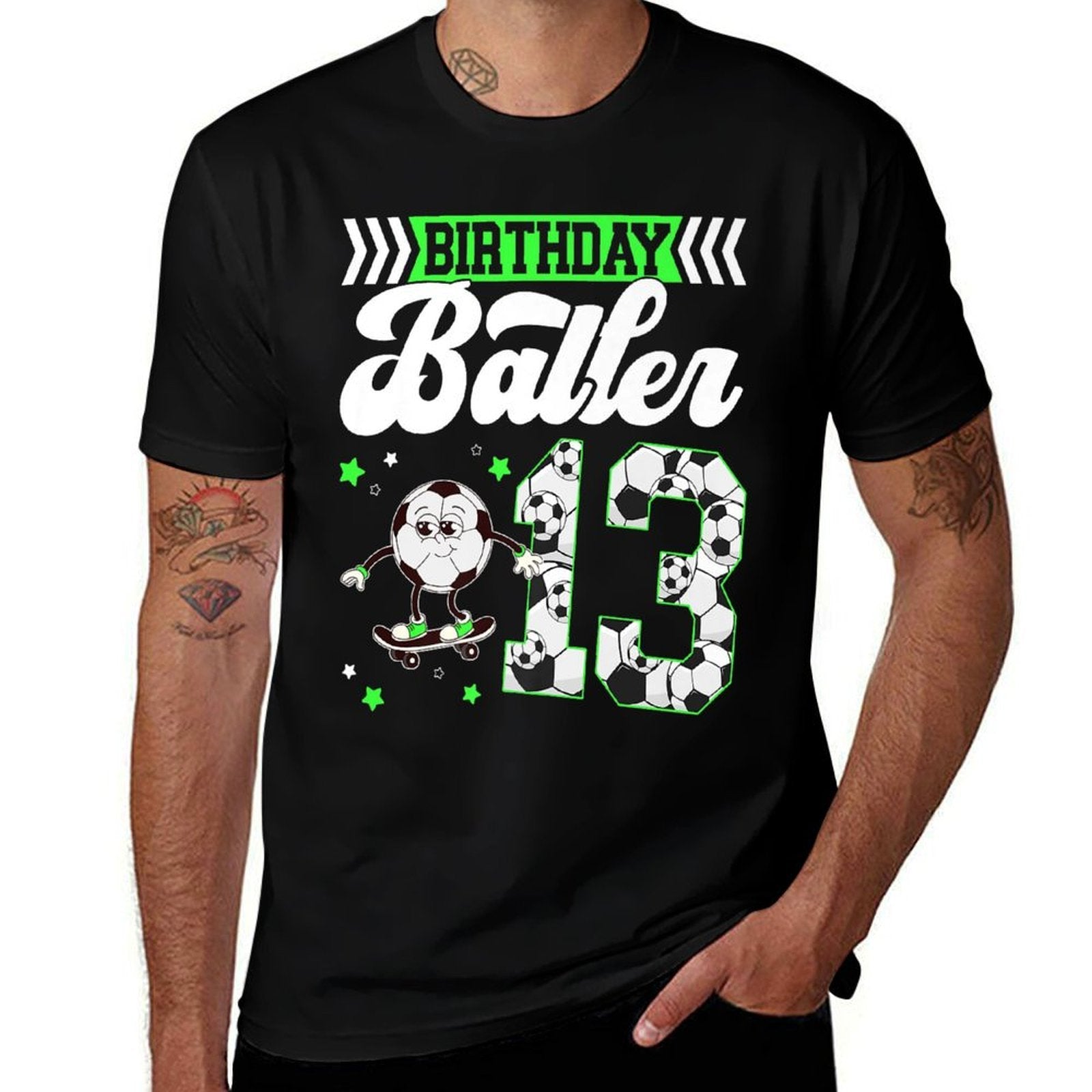 13th Soccer Birthday Party Thirteen Year Old Soccer Player Premium  Vintage-inspired T-Shirt
