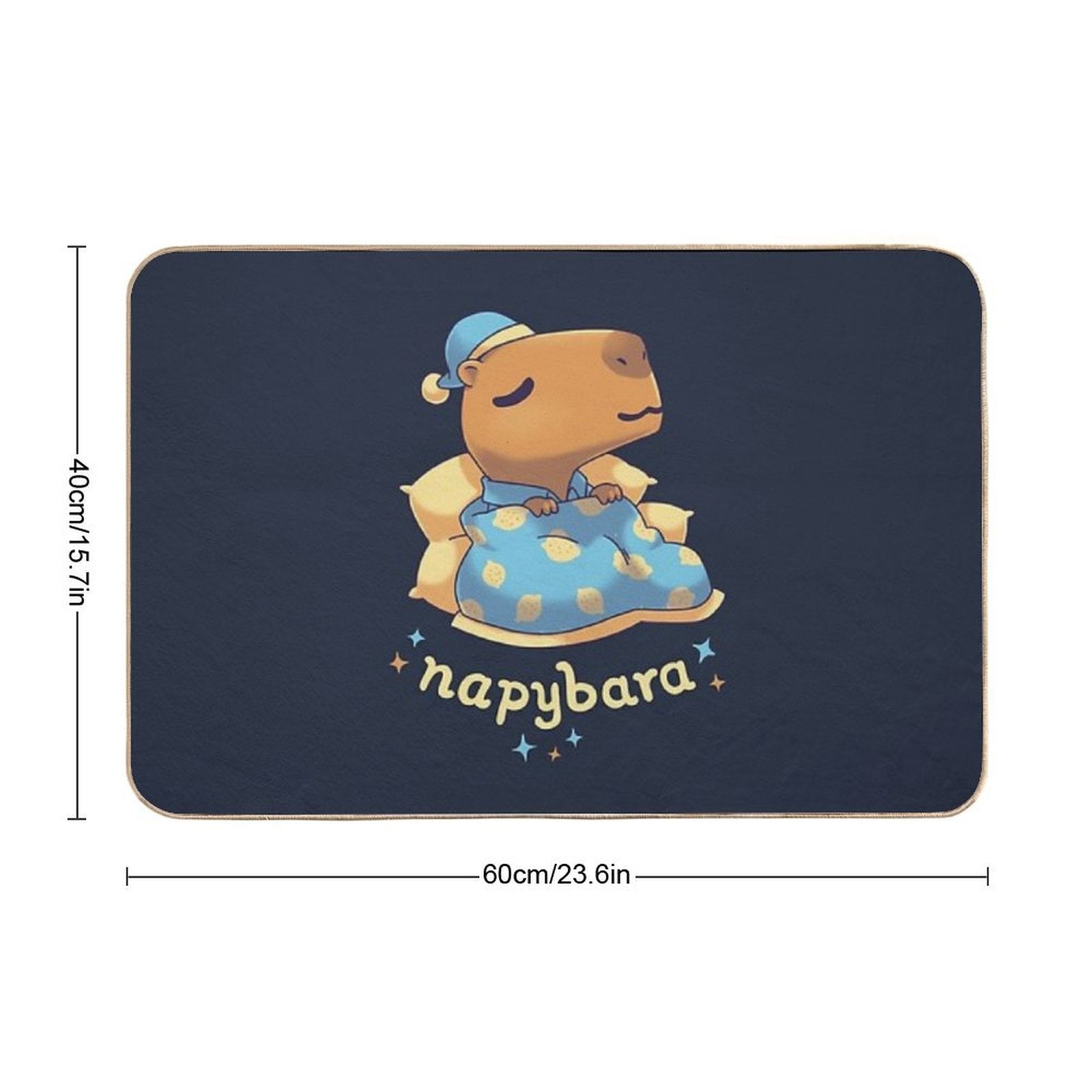 Napybara Cute Capybara Nap  Easy To Clean Bath Mat