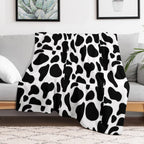 Cow Print Compact Throw Blanket