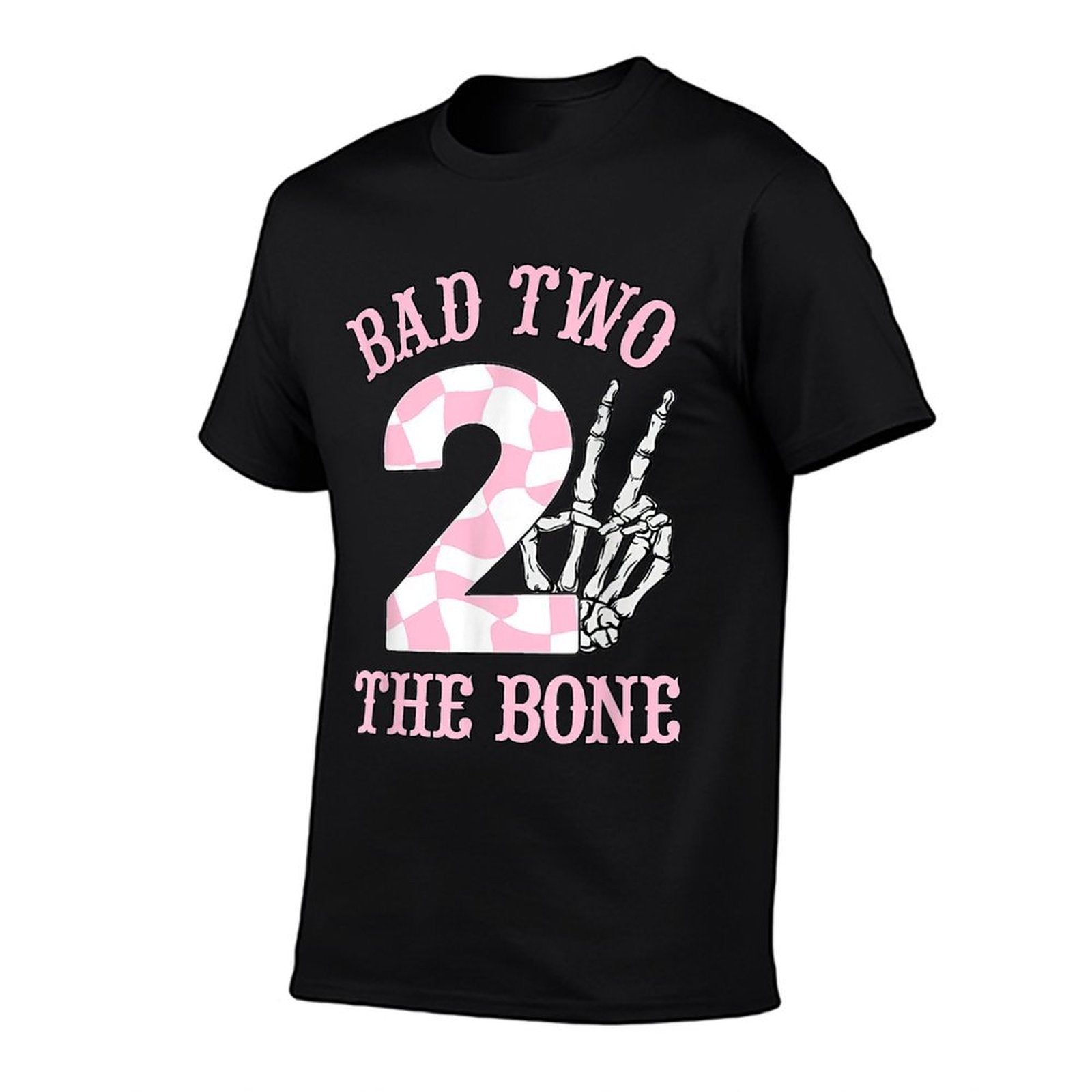 2nd Birthday Outfit Girl Bad Two The Bone Party Decorations  Trendy Pattern T-Shirt