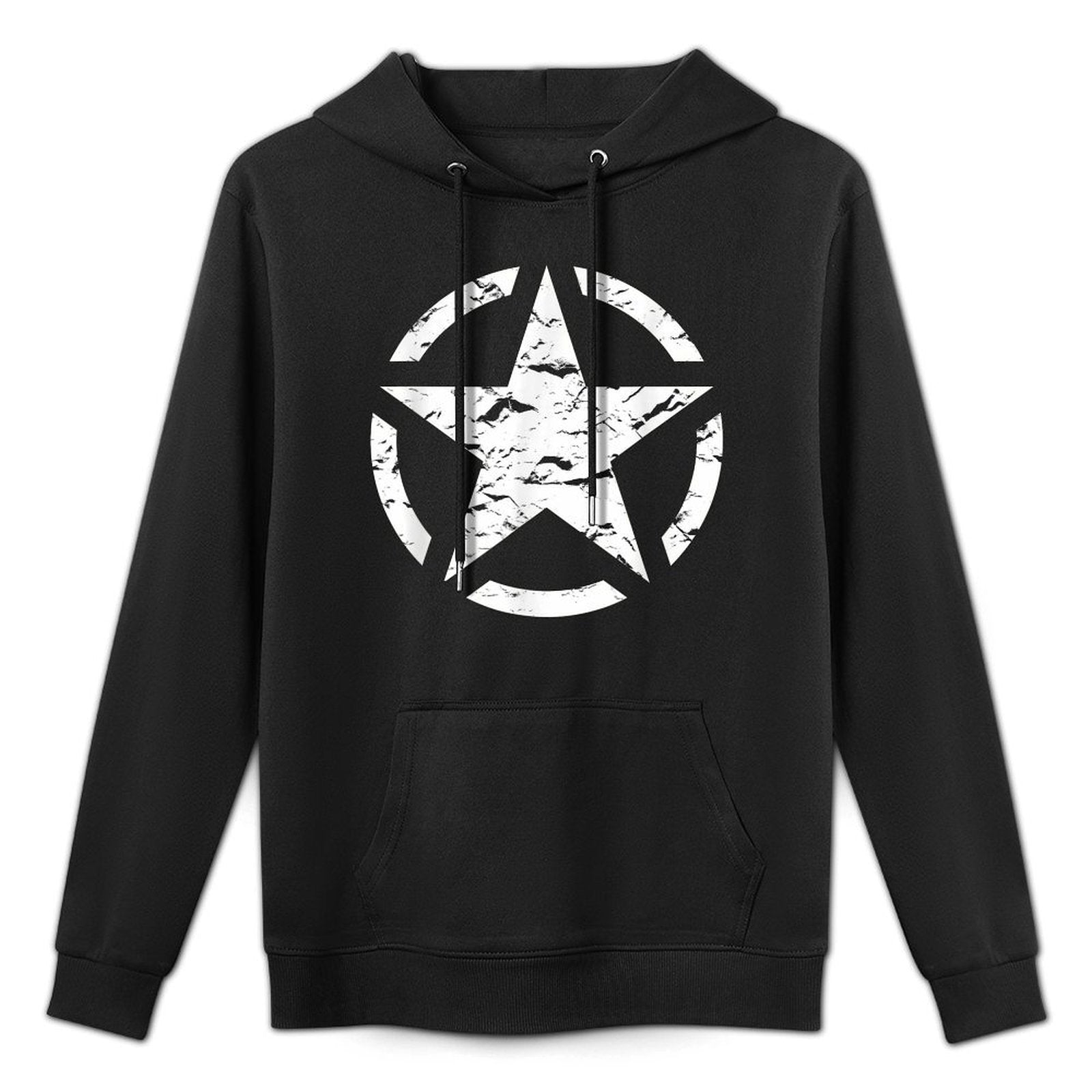 US Vintage Army Star Relaxed Fit Hoodie