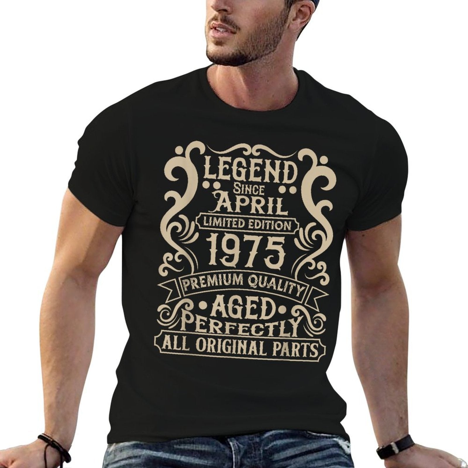 April 1975 50th Birthday Decorations Vintage 50 Birthday  Versatile T-Shirt
