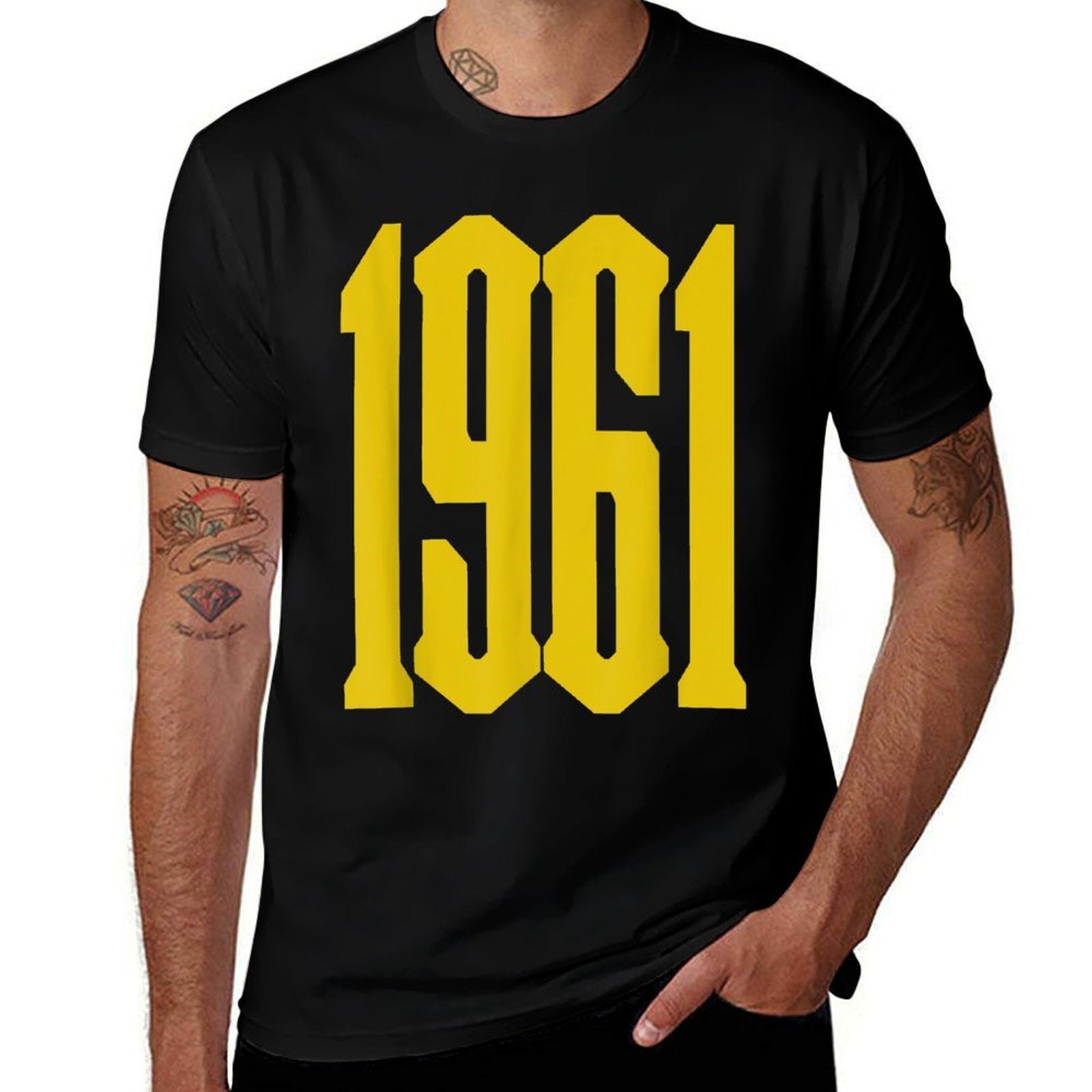 1961  Born in 1961 - 1961 Birthday 60s 60th Birthday  Polyester Blend T-Shirt