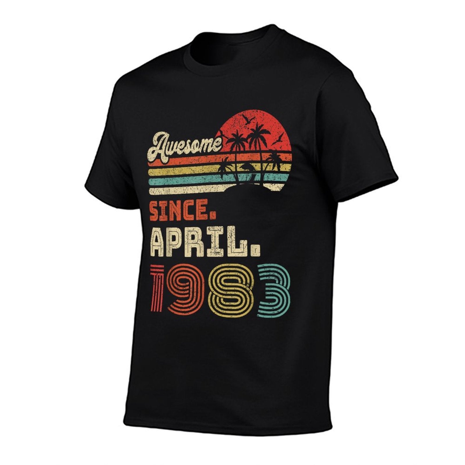 40 Year Old Awesome Since April 1983 40th Birthday  Polyester Blend T-Shirt