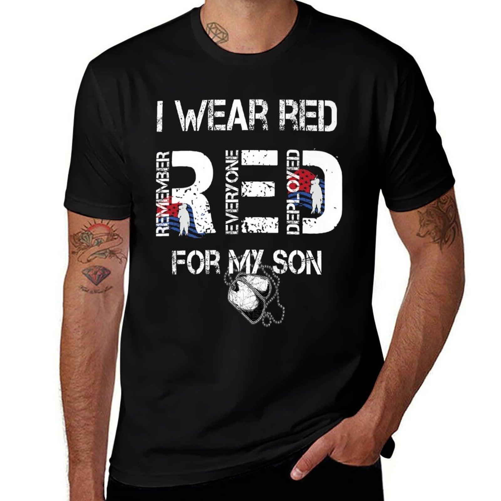 Red Friday Military Mom Womens I Wear Red For My Son  High-quality Stitching T-Shirt