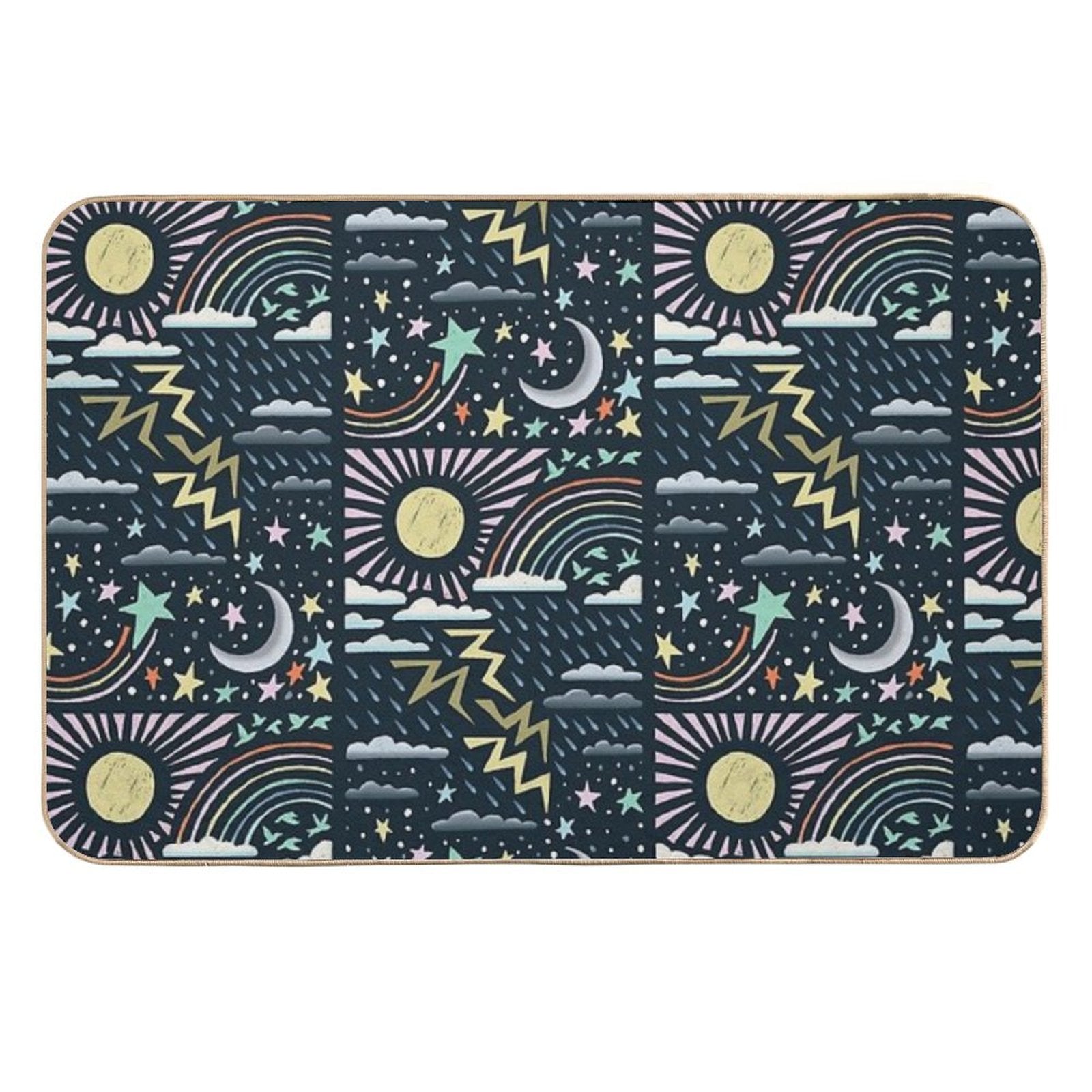 Sky Things  Fade-Resistant Bath Mat