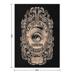 Witch Board with Mystic Eye Travel-friendly Throw Blanket