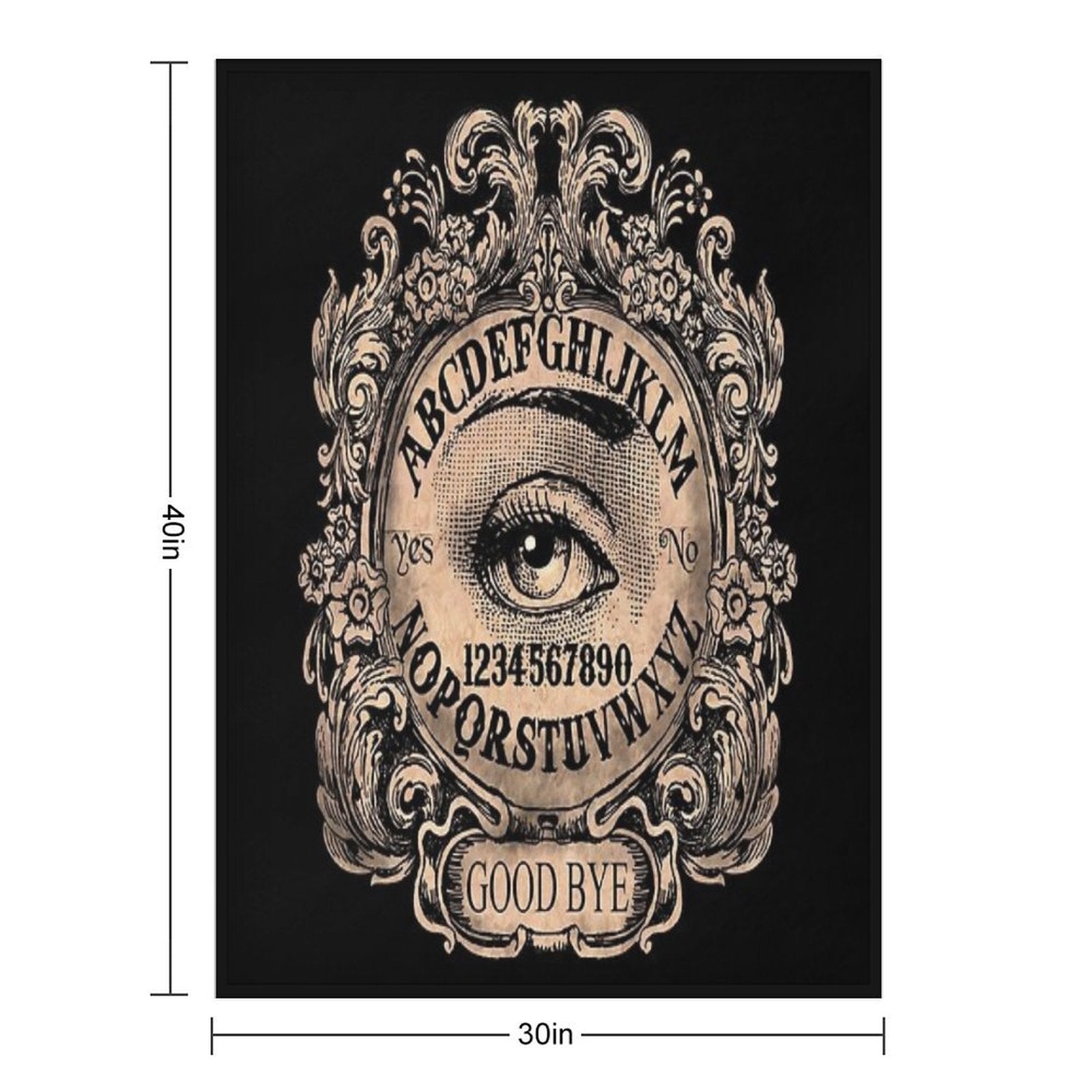 Witch Board with Mystic Eye Travel-friendly Throw Blanket