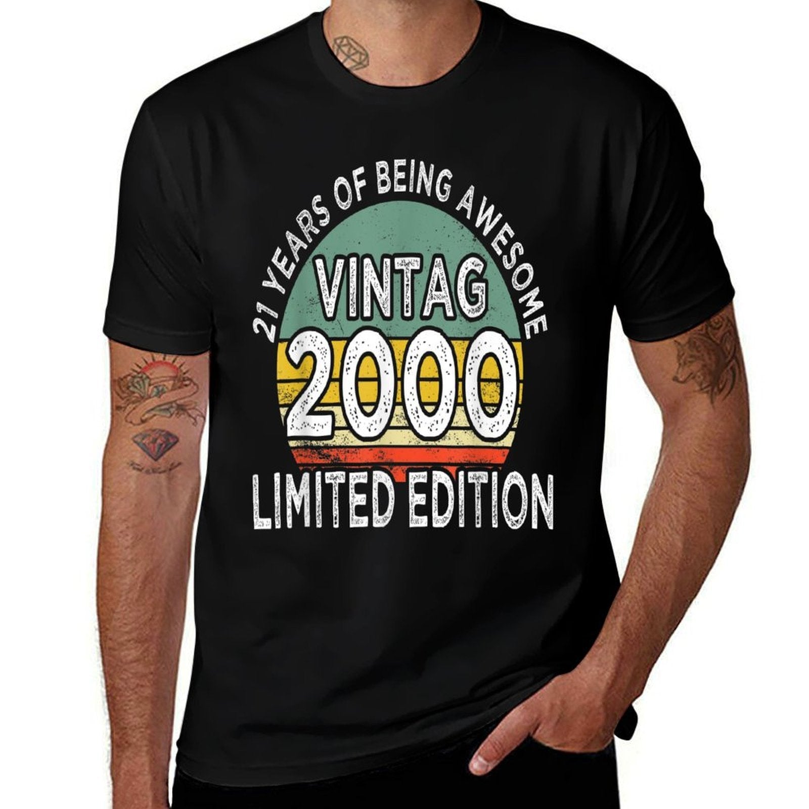 21 Year Old Vintage 2000 Limited Edition 21st Birthday  Easy-care T-Shirt