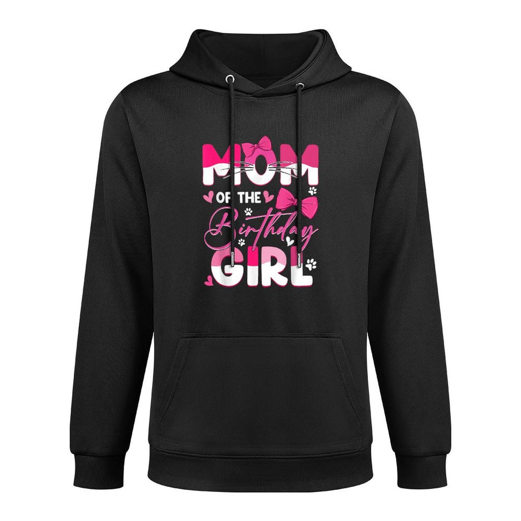 Mom Of The Birthday Girl Cat Kitty Family Matching Casual Wear Hoodie