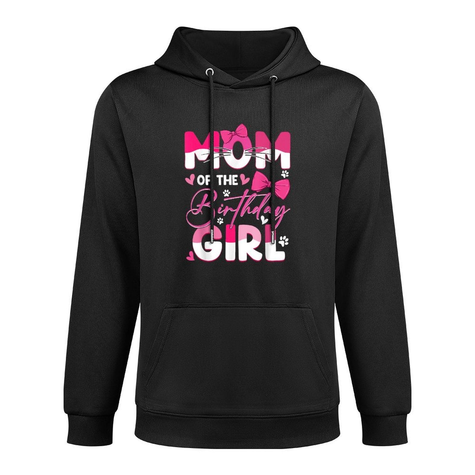 Mom Of The Birthday Girl Cat Kitty Family Matching Casual Wear Hoodie