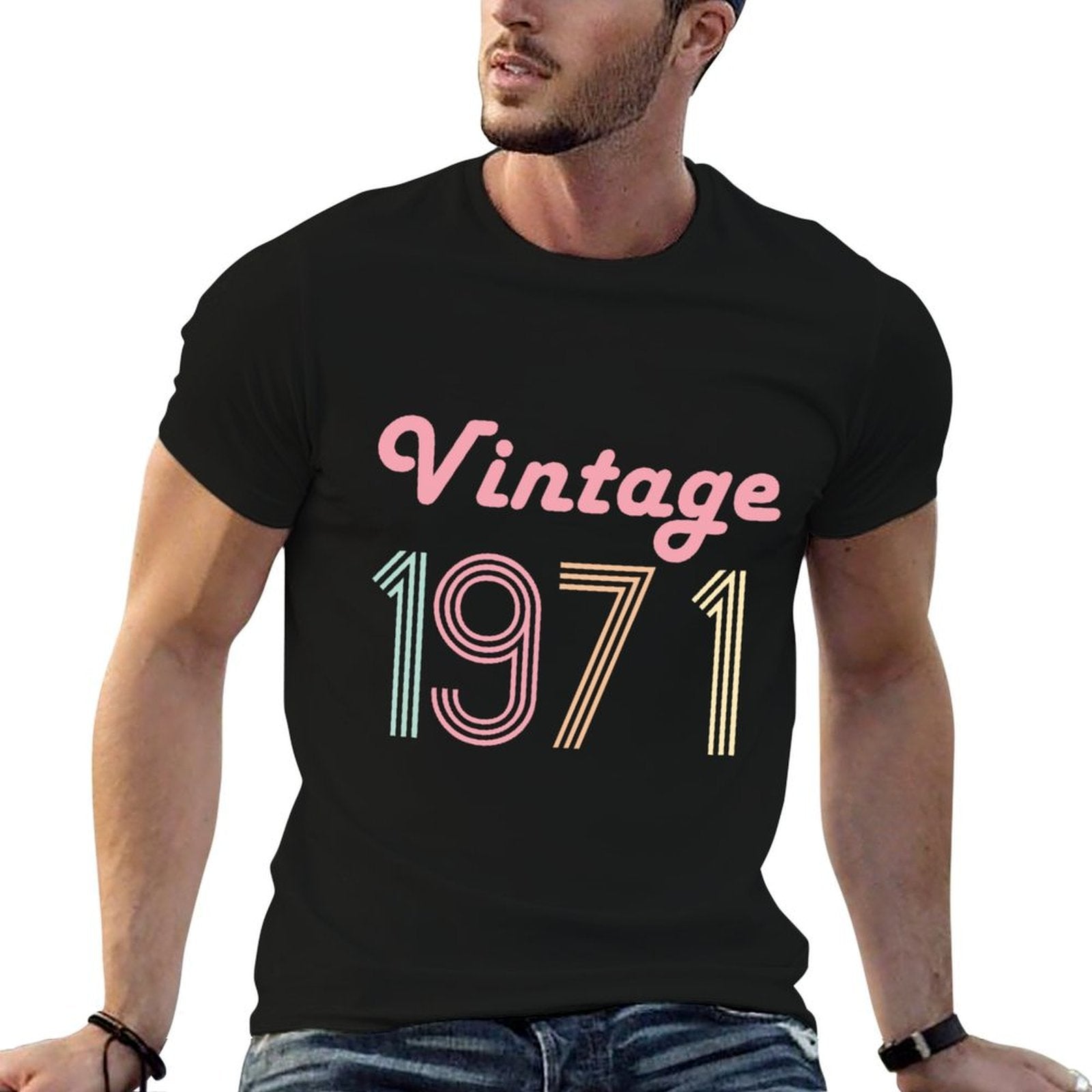 50th Birthday Gift for Her 50 Year Old Women Vintage 1971 Sweatshirt  Cotton T-Shirt