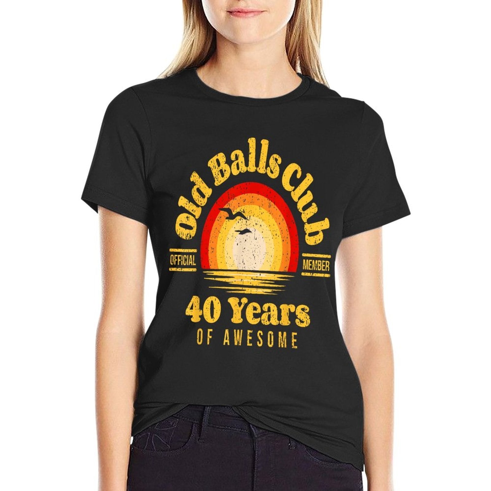 40 Year Old Balls Club I Old Men Funny 40th Birthday Comfortable T-Shirt