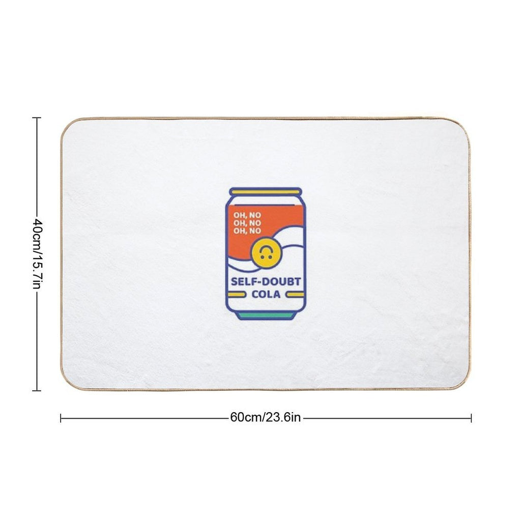 Self-Doubt Cola  Fade-Resistant Bath Mat