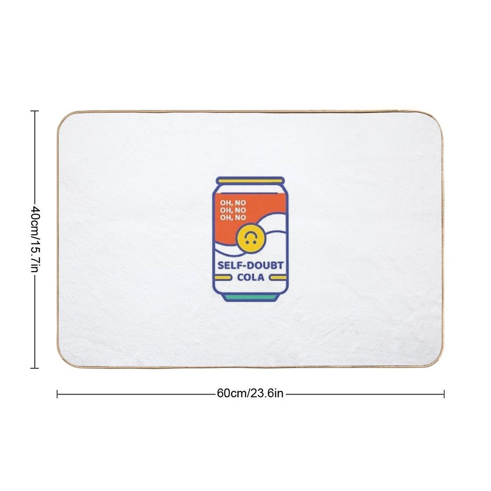 Self-Doubt Cola  Fade-Resistant Bath Mat