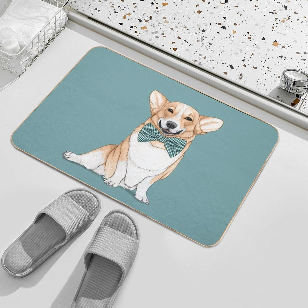 Corgi Dog  Slip-Resistant Bath Mat
