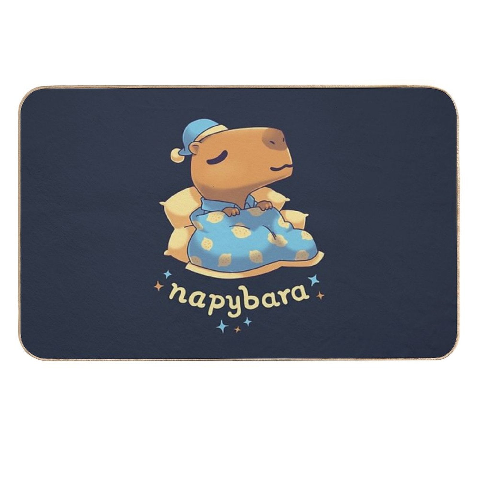 Napybara Cute Capybara Nap  Easy To Clean Bath Mat