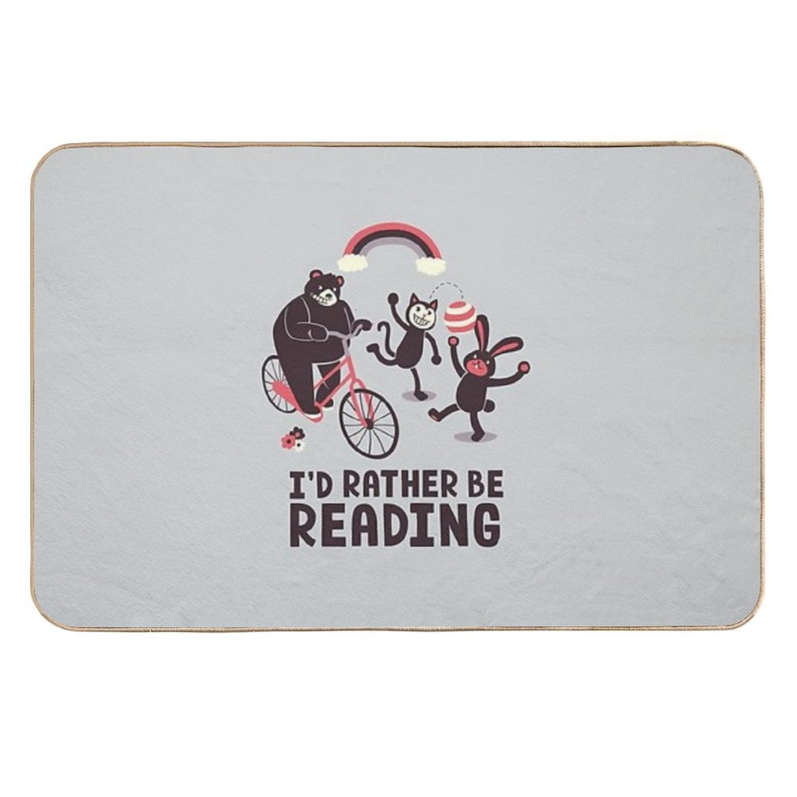 I'd Rather Be Reading Durable Bath Mat