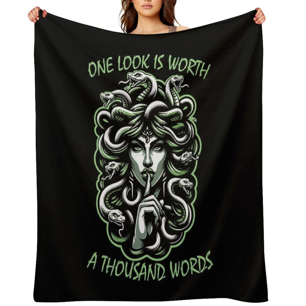 Medusa Greek Mythology Ancient Goddess Snake Women Quick-dry Throw Blanket