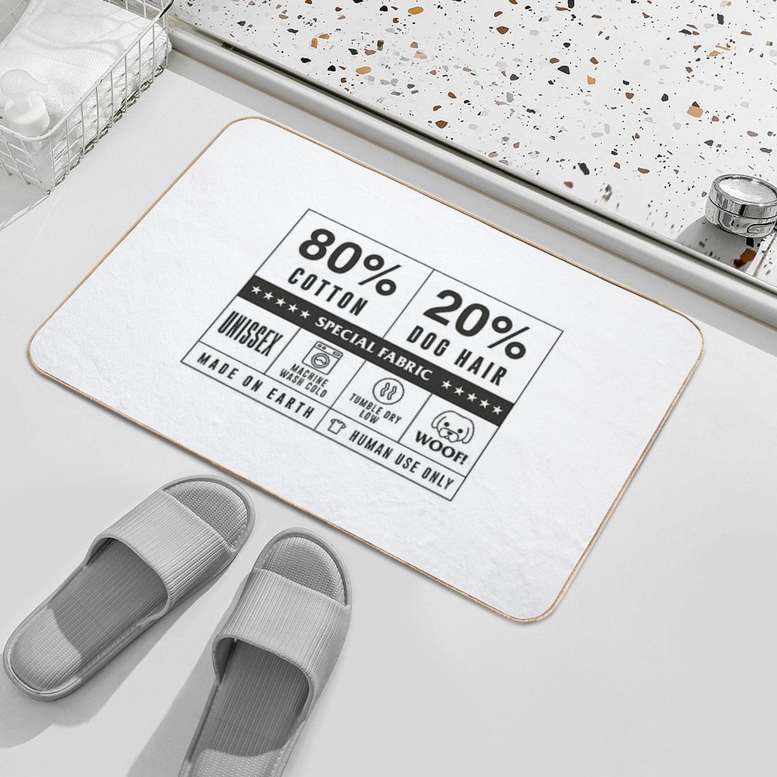 80 Cotton 20 Dog Hair by Tobe Fonseca  Non-Slip Bath Mat