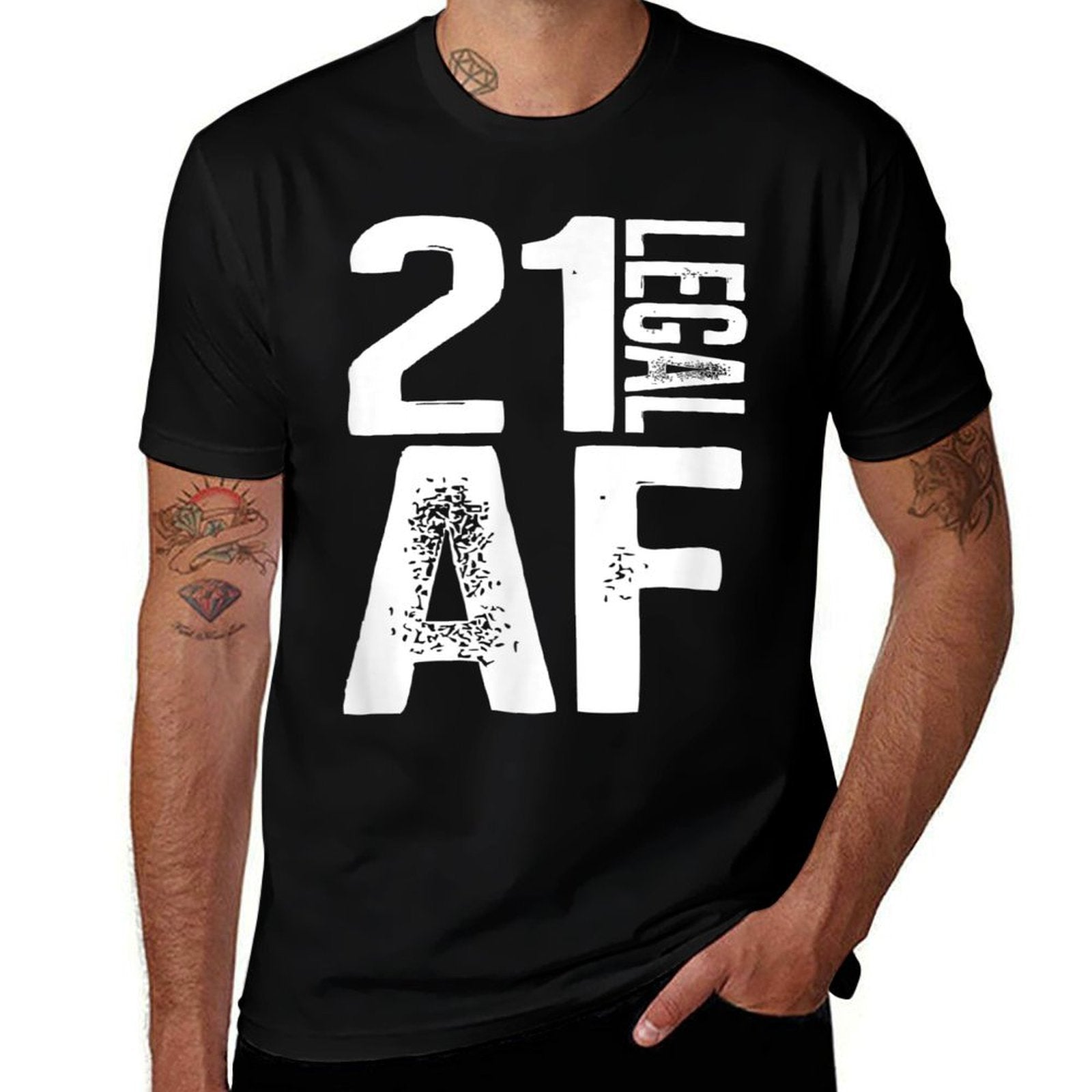 21 Legal AF 21st Birthday  Versatile T-Shirt