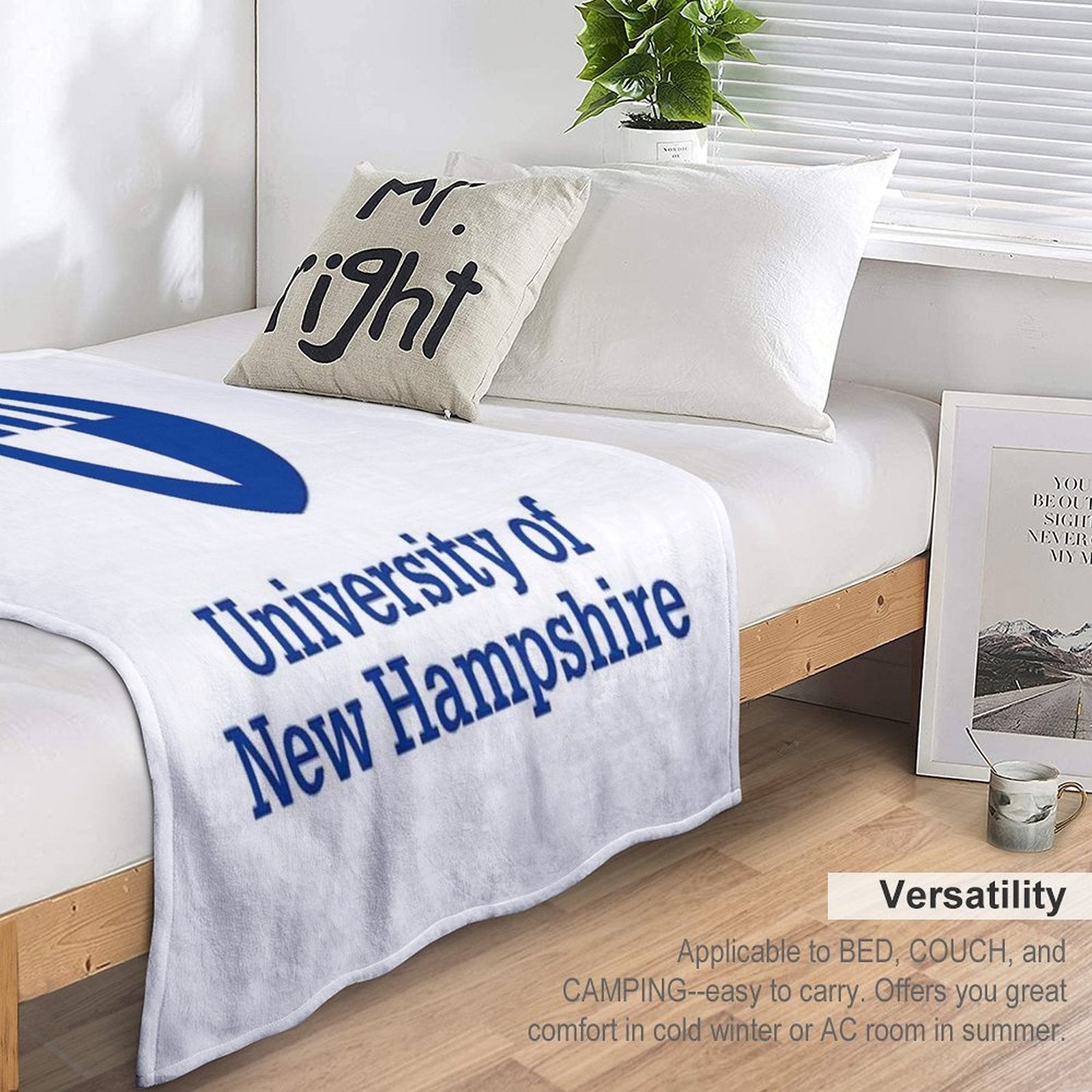 New Hampshire College Shrink-resistant Throw Blanket