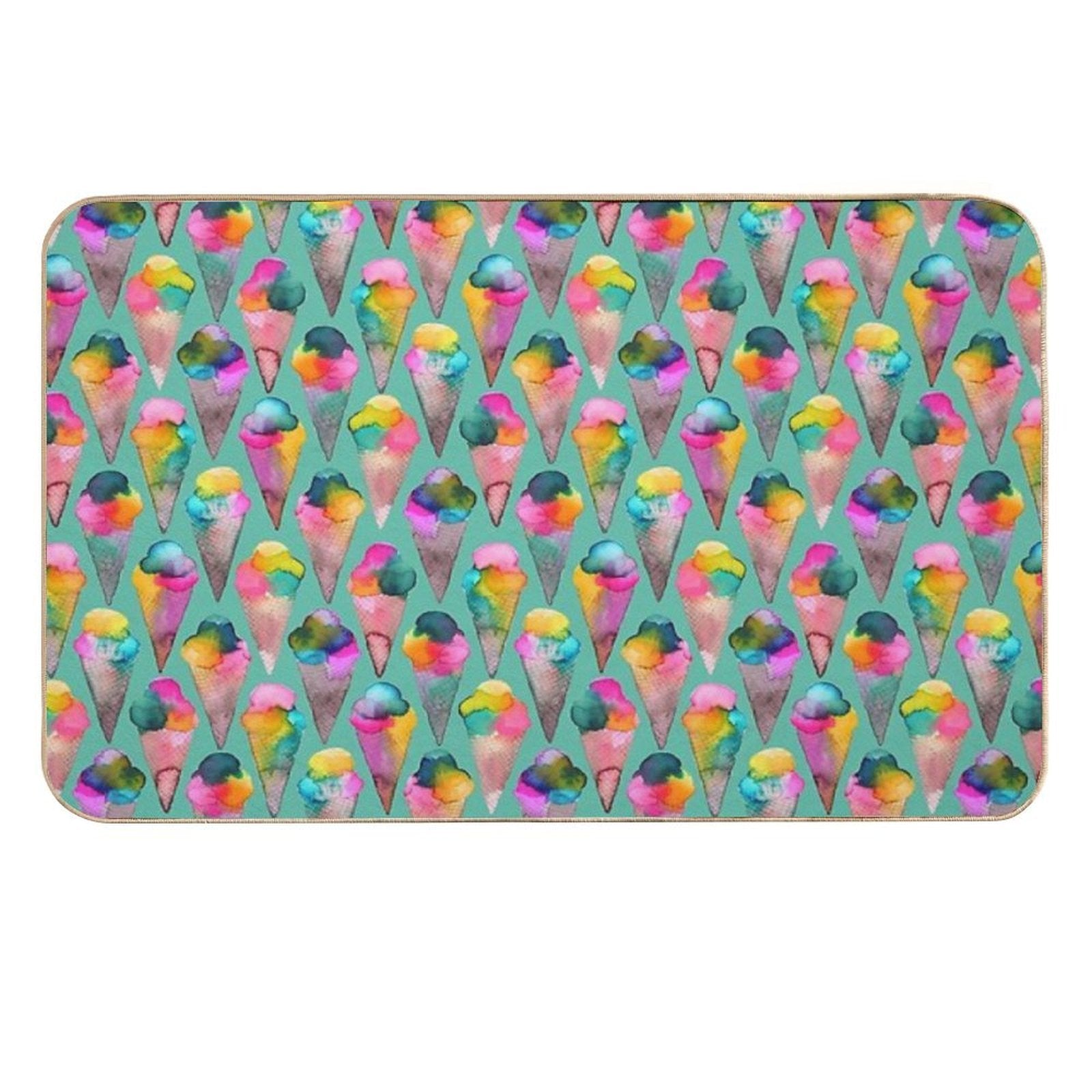 Ice Cream Cones  Non-Slip Bath Mat