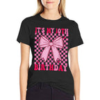 10th Coquette Themed Birthday Ten Year Old Girl Bow  Stretchy T-Shirt