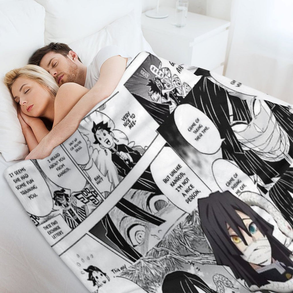 Iguro Obanai Machine-washable Throw Blanket