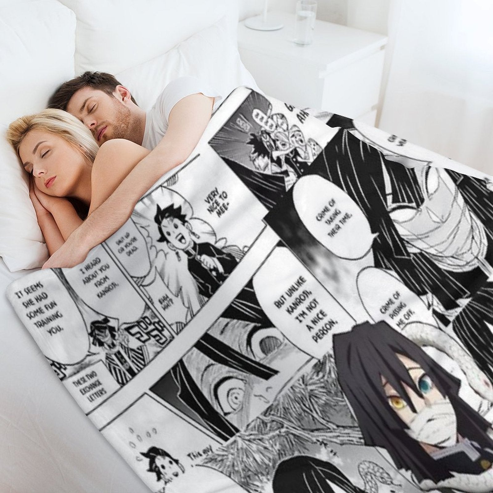 Iguro Obanai Machine-washable Throw Blanket