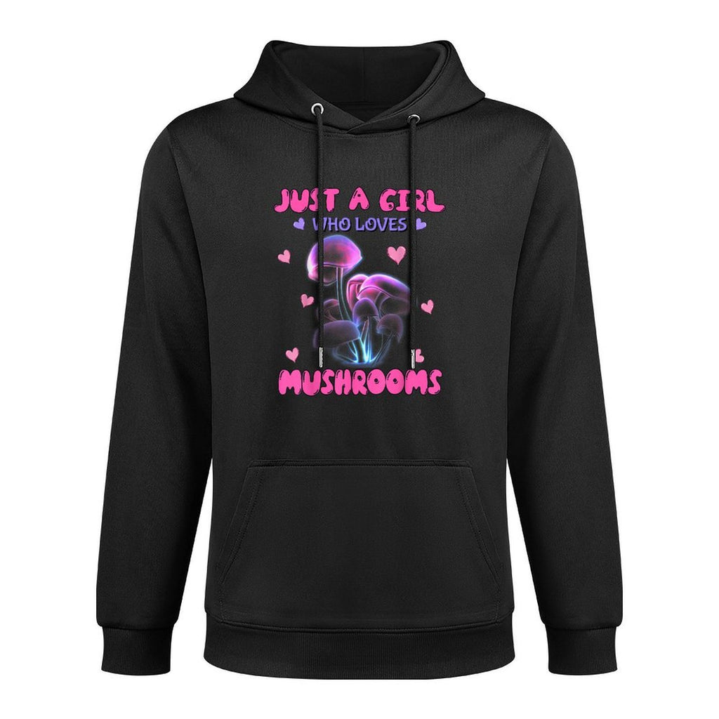 Funny Just A Girl Who Loves Mushrooms Neon Aesthetic Lovers Relaxed Fit Hoodie