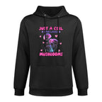 Funny Just A Girl Who Loves Mushrooms Neon Aesthetic Lovers Relaxed Fit Hoodie