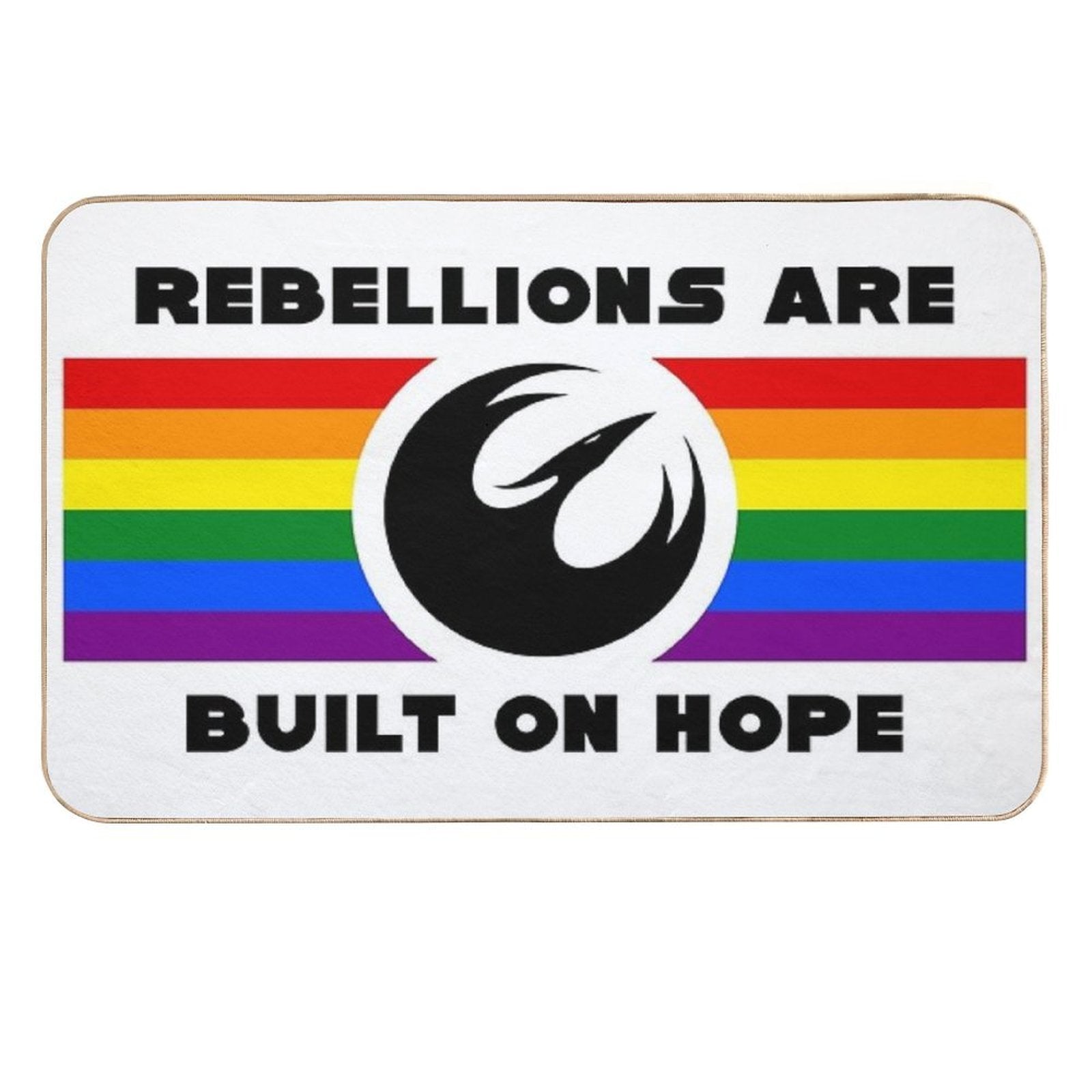 Star Pride - Starbird Hope on Pride Flag  Repositionable Bath Mat