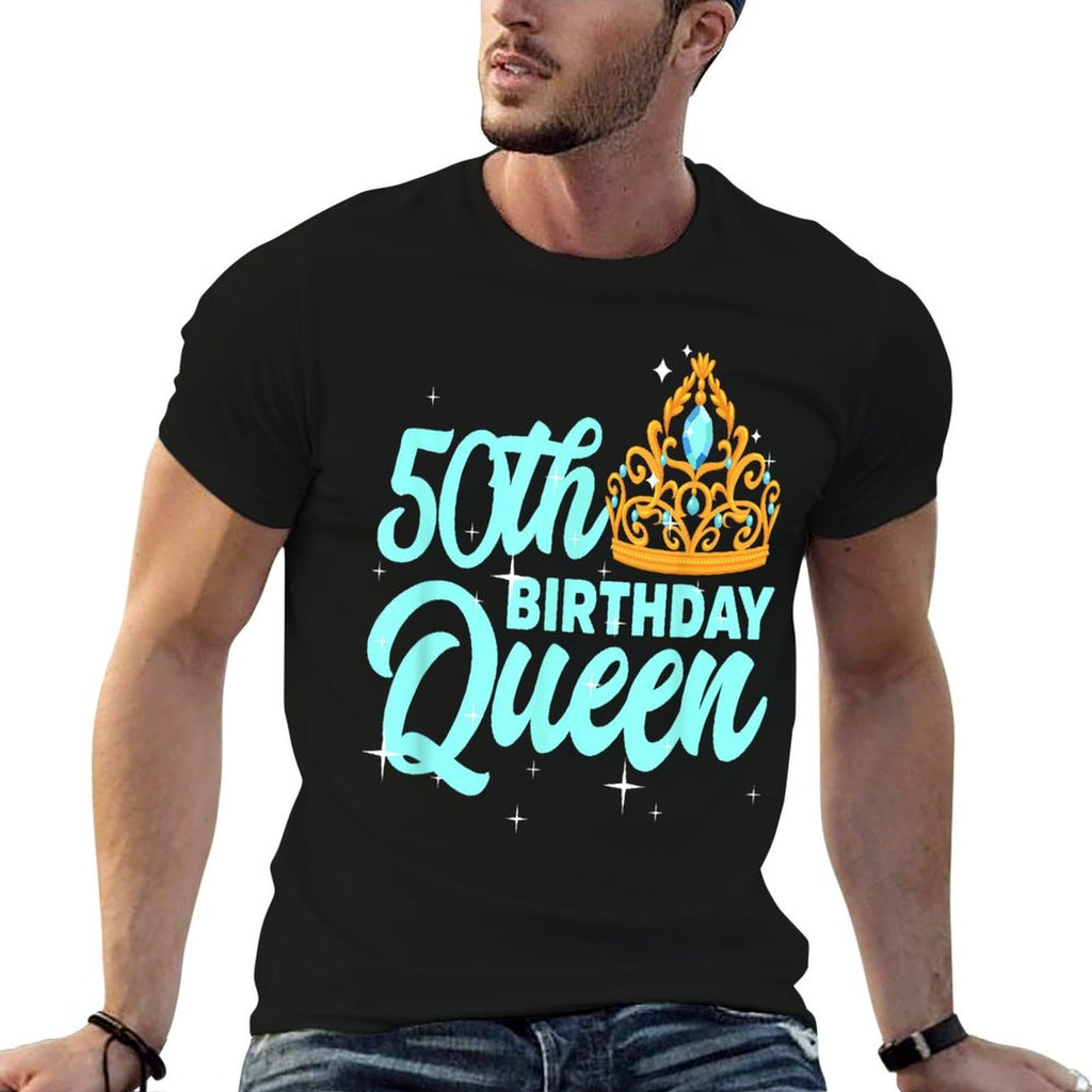 50th Birthday Queen T Celebration Party Fifty  Relaxed-fit T-Shirt