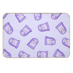 Here Lies My Social Life in Lilac  Non-Slip Bath Mat