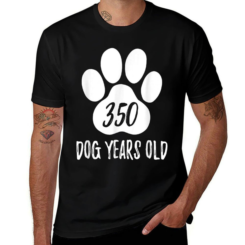 350 Dog Years Old Funny 50th Birthday  Polyester Blend T-Shirt
