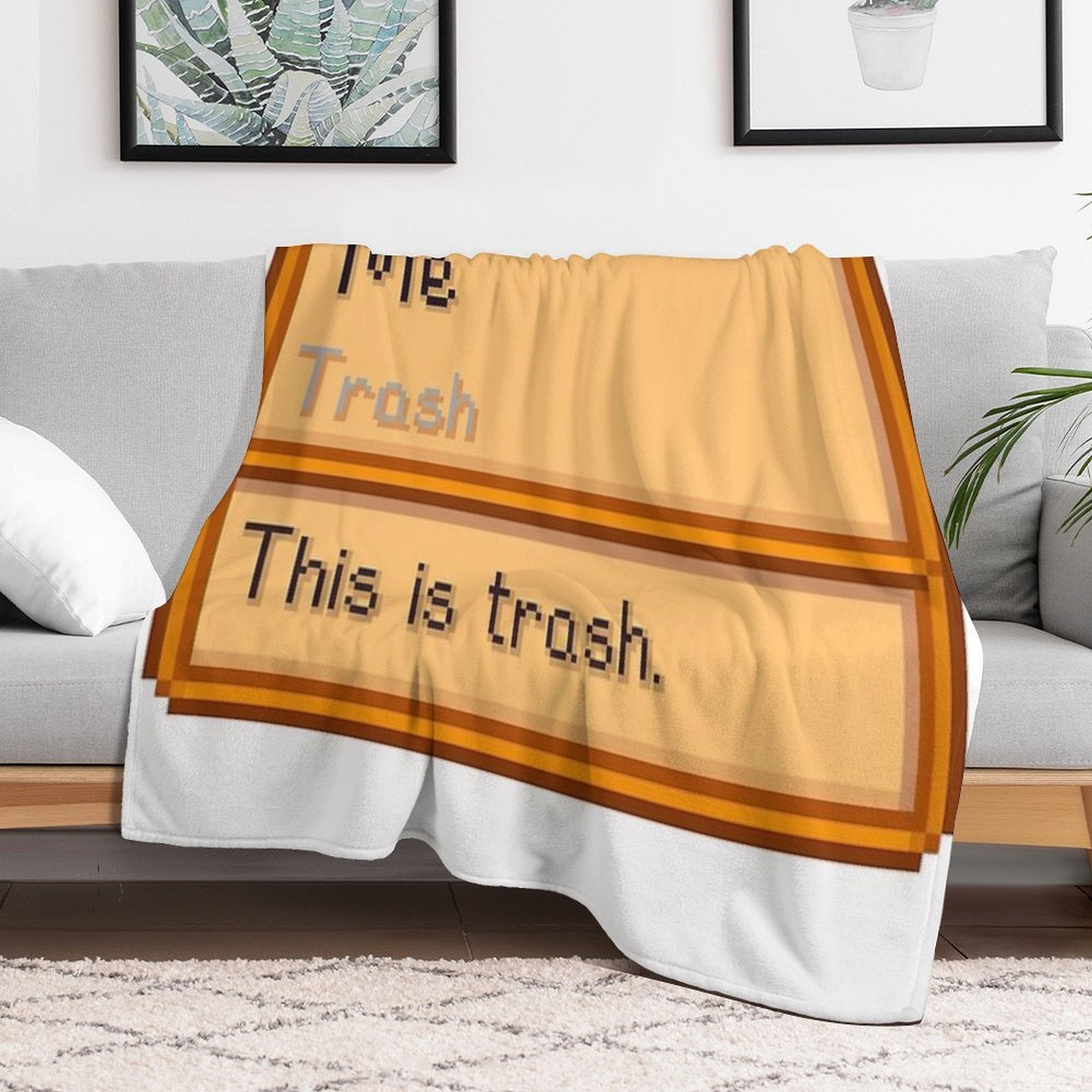 Stardew Valley Trash Item But Its You! D Velvety-soft Throw Blanket