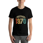 1970 50th Birthday Gift Vintage Retro Men Women 50 Years Old  Cotton T-Shirt