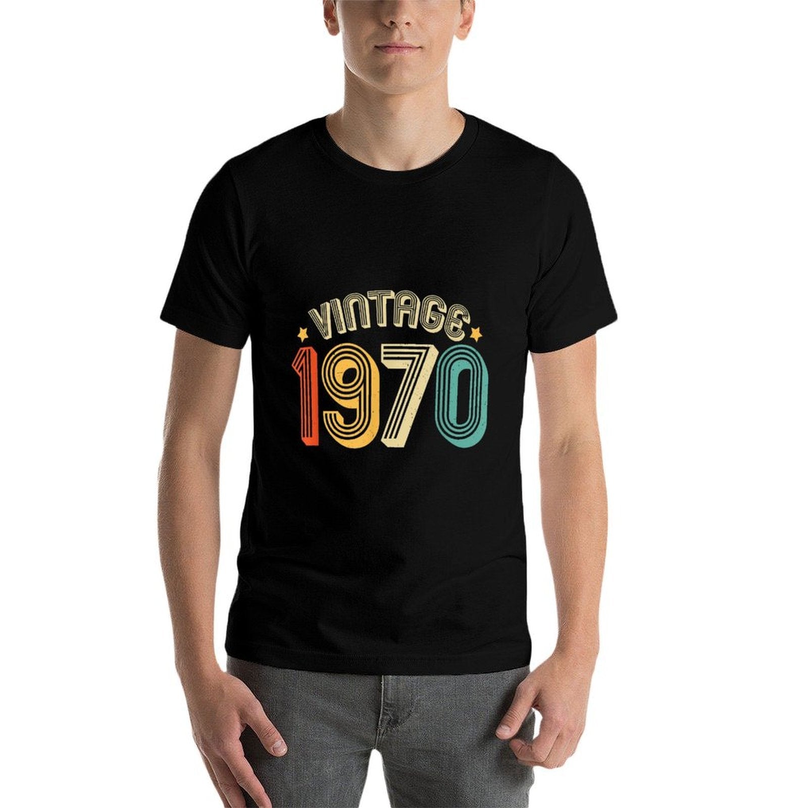 1970 50th Birthday Gift Vintage Retro Men Women 50 Years Old  Cotton T-Shirt