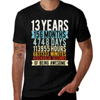 13th Birthday 13 Years Old Vintage Retro 156 Months  Trendy Pattern T-Shirt
