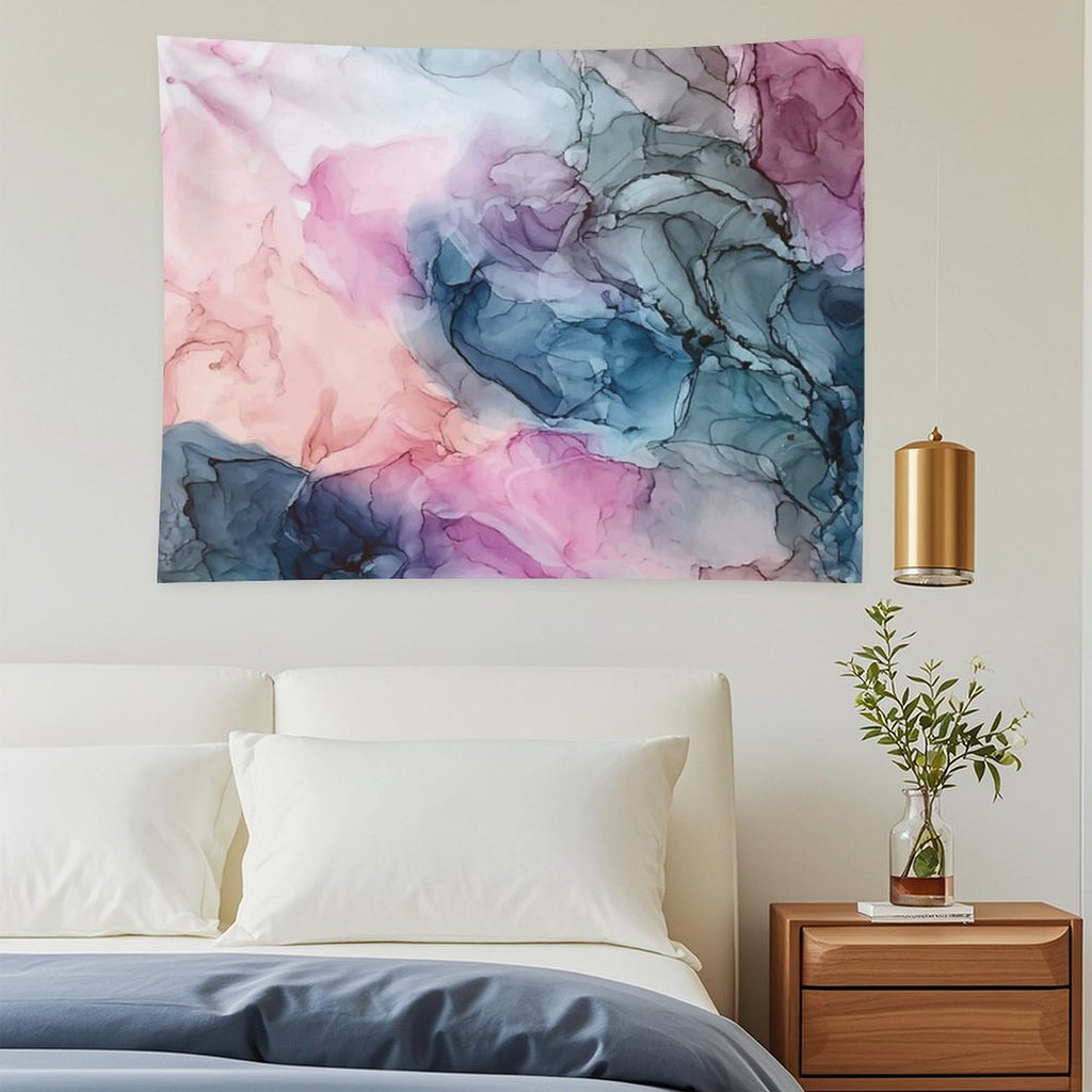 Heavenly Pastels 1 Original Abstract Ink Painting Tapestry