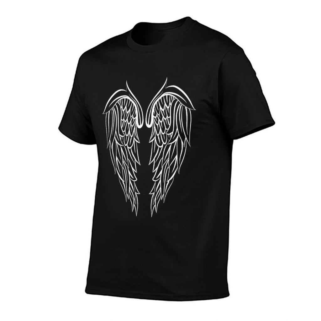 Angel Wings 4 for Back of White  Trendy Pattern T-Shirt