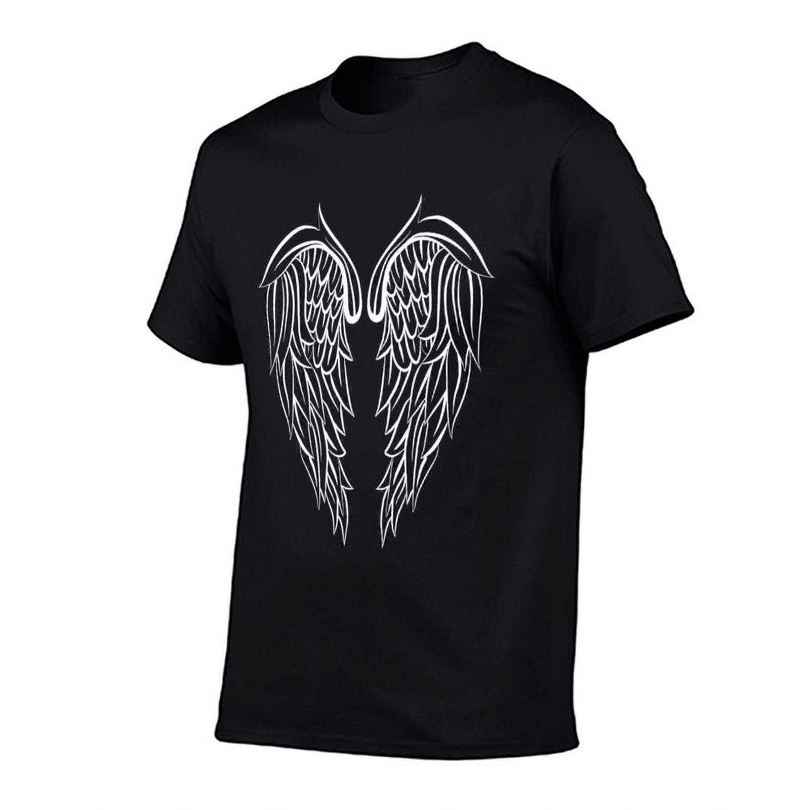 Angel Wings 4 for Back of White  Trendy Pattern T-Shirt