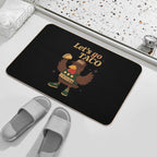4th Of July Patriotic Lets Go USA TACOS Chicken  Non-Slip Bath Mat