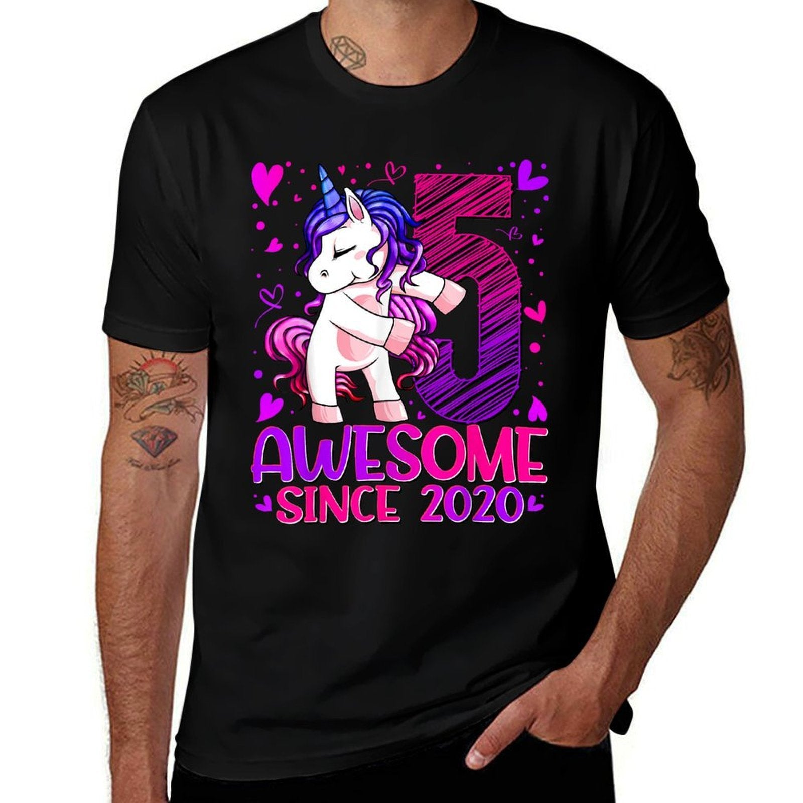 5 Year Old Unicorn Gifts For Girls 5th Birthday Girl Party  Quick-drying T-Shirt